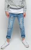 Iconic Distressed Denim Jeans - Posh Peyton